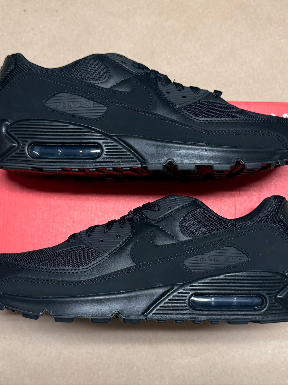 Nike Air Max 90 Triple Black Mens sz 13 Running Shoes NEW!